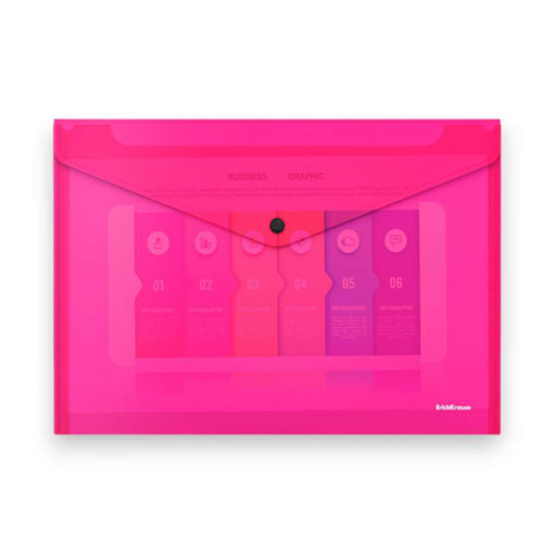Picture of A4 BUTTON ENVELOPE SOLID NEON PINK